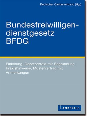 cover image of BFDG Bundesfreiwilligendienstgesetz